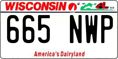 WI license plate 665NWP