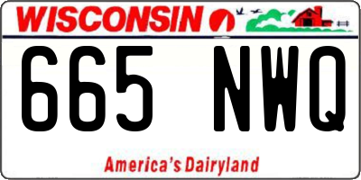 WI license plate 665NWQ