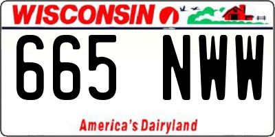 WI license plate 665NWW