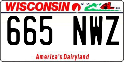 WI license plate 665NWZ