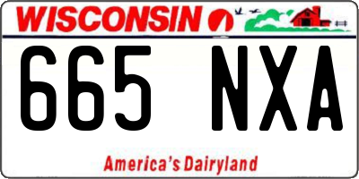 WI license plate 665NXA