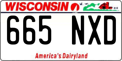 WI license plate 665NXD