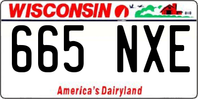 WI license plate 665NXE