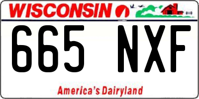 WI license plate 665NXF