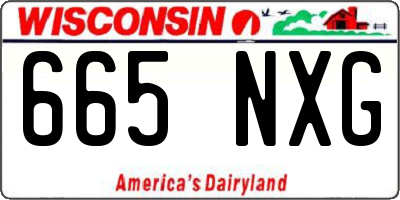 WI license plate 665NXG