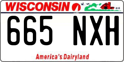 WI license plate 665NXH