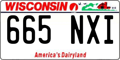 WI license plate 665NXI
