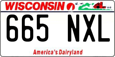 WI license plate 665NXL