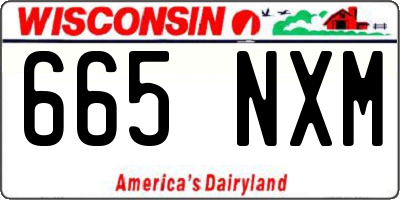 WI license plate 665NXM