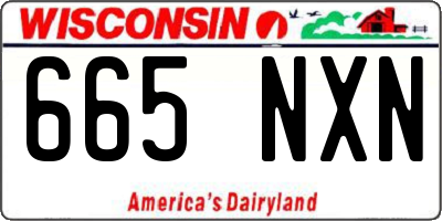 WI license plate 665NXN