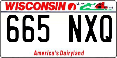 WI license plate 665NXQ