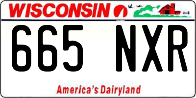 WI license plate 665NXR