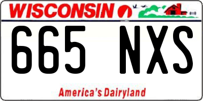 WI license plate 665NXS
