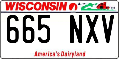 WI license plate 665NXV