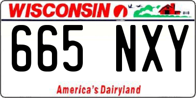 WI license plate 665NXY