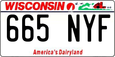 WI license plate 665NYF