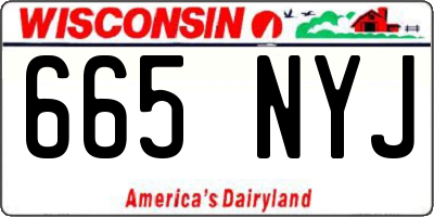 WI license plate 665NYJ