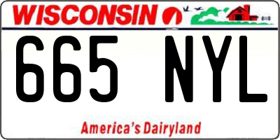 WI license plate 665NYL