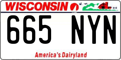 WI license plate 665NYN