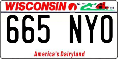 WI license plate 665NYO