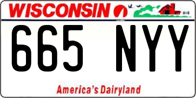 WI license plate 665NYY