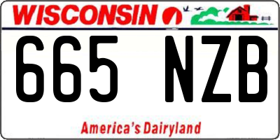 WI license plate 665NZB