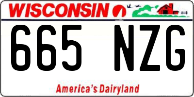WI license plate 665NZG