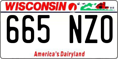 WI license plate 665NZO