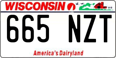 WI license plate 665NZT