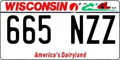 WI license plate 665NZZ