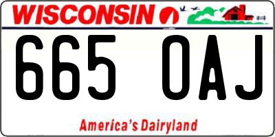 WI license plate 665OAJ