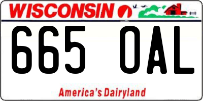 WI license plate 665OAL