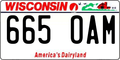 WI license plate 665OAM