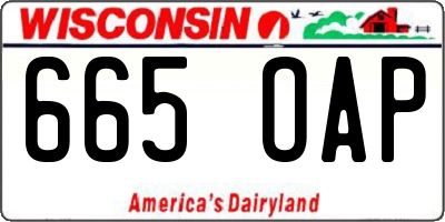 WI license plate 665OAP