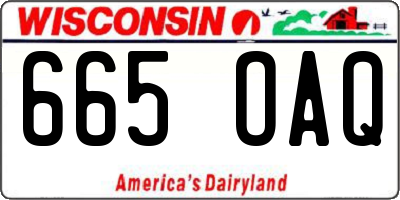 WI license plate 665OAQ