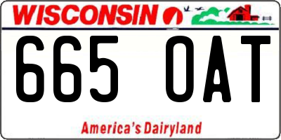 WI license plate 665OAT