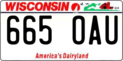 WI license plate 665OAU