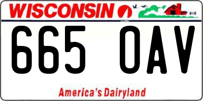 WI license plate 665OAV