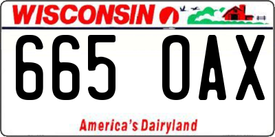 WI license plate 665OAX
