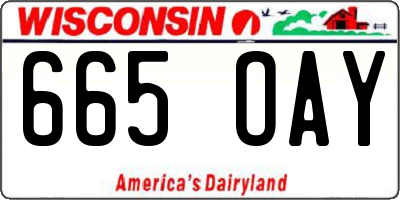 WI license plate 665OAY