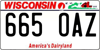 WI license plate 665OAZ