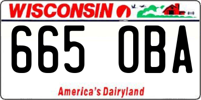 WI license plate 665OBA
