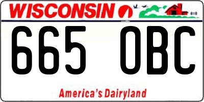 WI license plate 665OBC