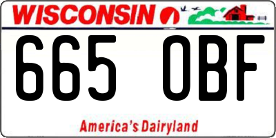 WI license plate 665OBF