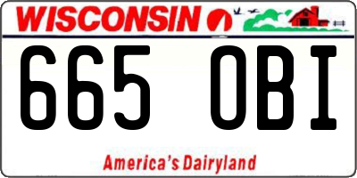 WI license plate 665OBI