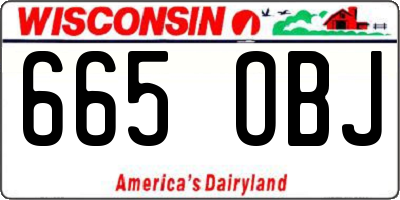 WI license plate 665OBJ