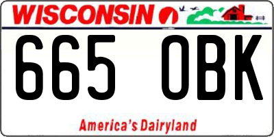 WI license plate 665OBK