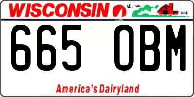 WI license plate 665OBM