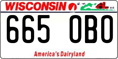 WI license plate 665OBO