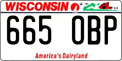 WI license plate 665OBP